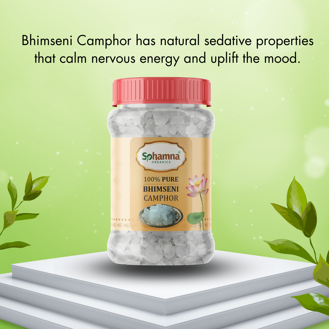 Bhimseni Camphor – 100g Crystals | 100% Organic | Pure & Natural Fragrance