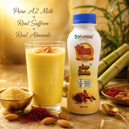 A2 Flavoured Milk Combo Pack – Saffron Almond & Chocolate (6 Pack)