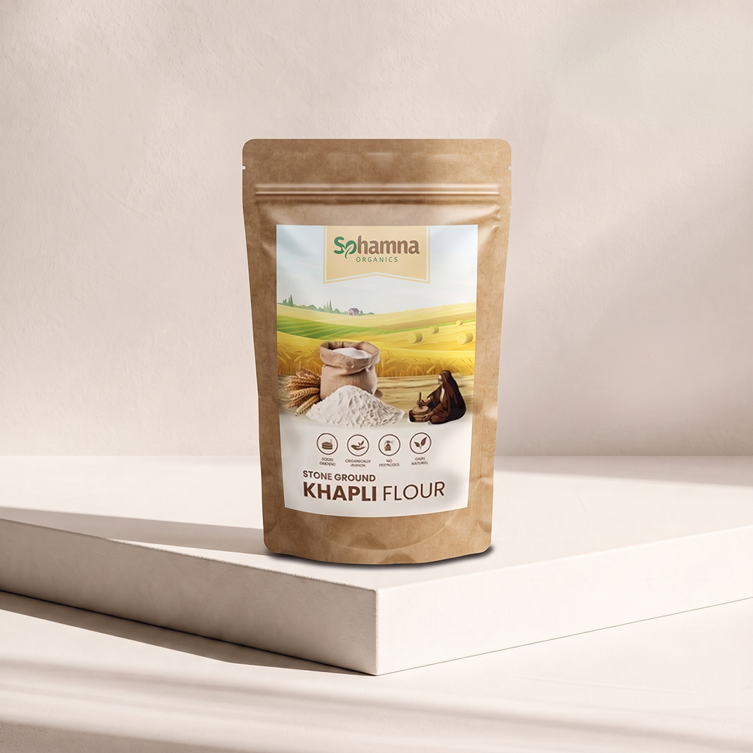 Khapli Wheat Flour 1KG | Stone Ground Emmer Wheat Atta for Rotis & Baking