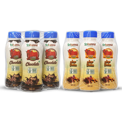 A2 Flavoured Milk Combo Pack – Saffron Almond & Chocolate (6 Pack)